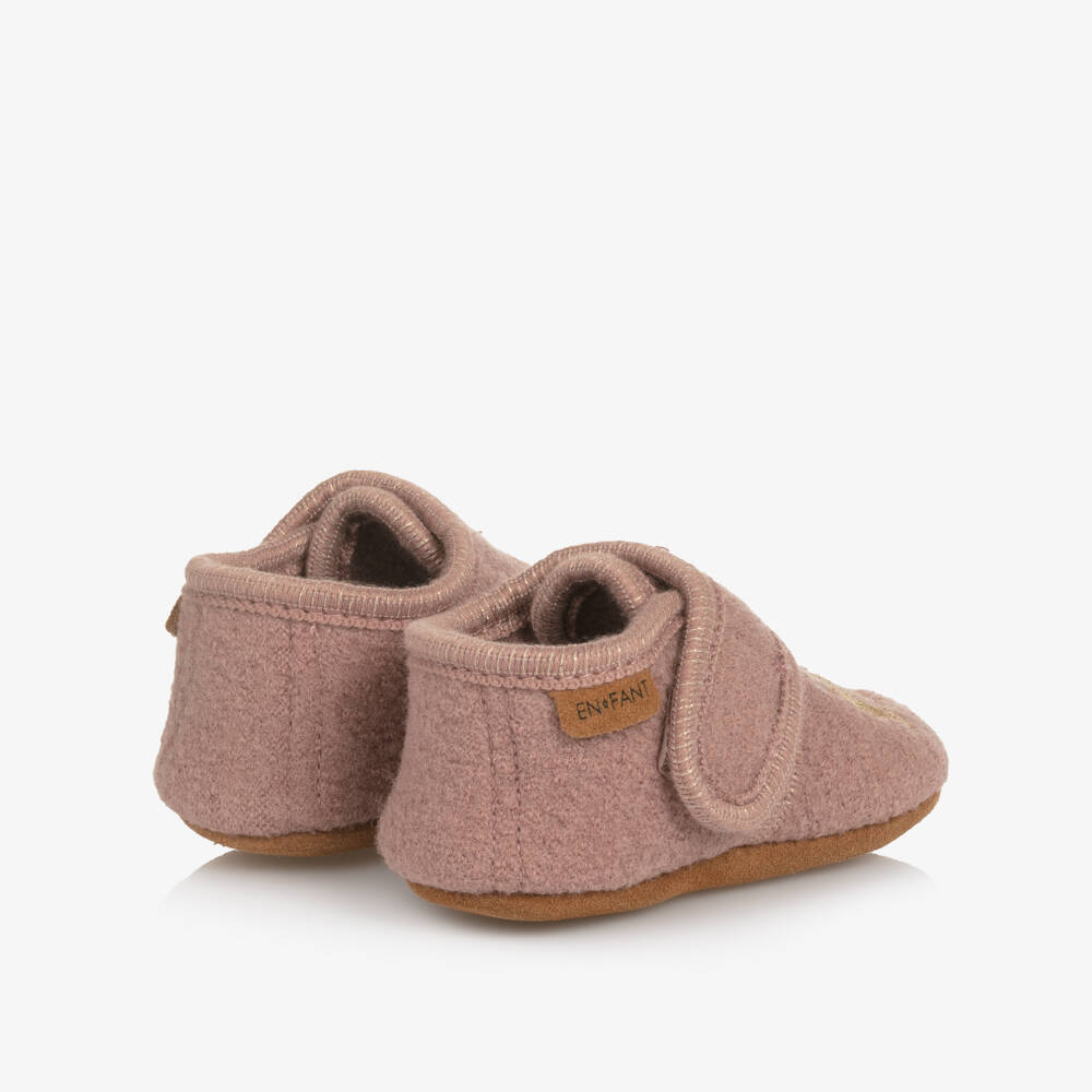 EN FANT-Тапочки розовые из валяной шерсти с единорогом для девочек | Childrensalon