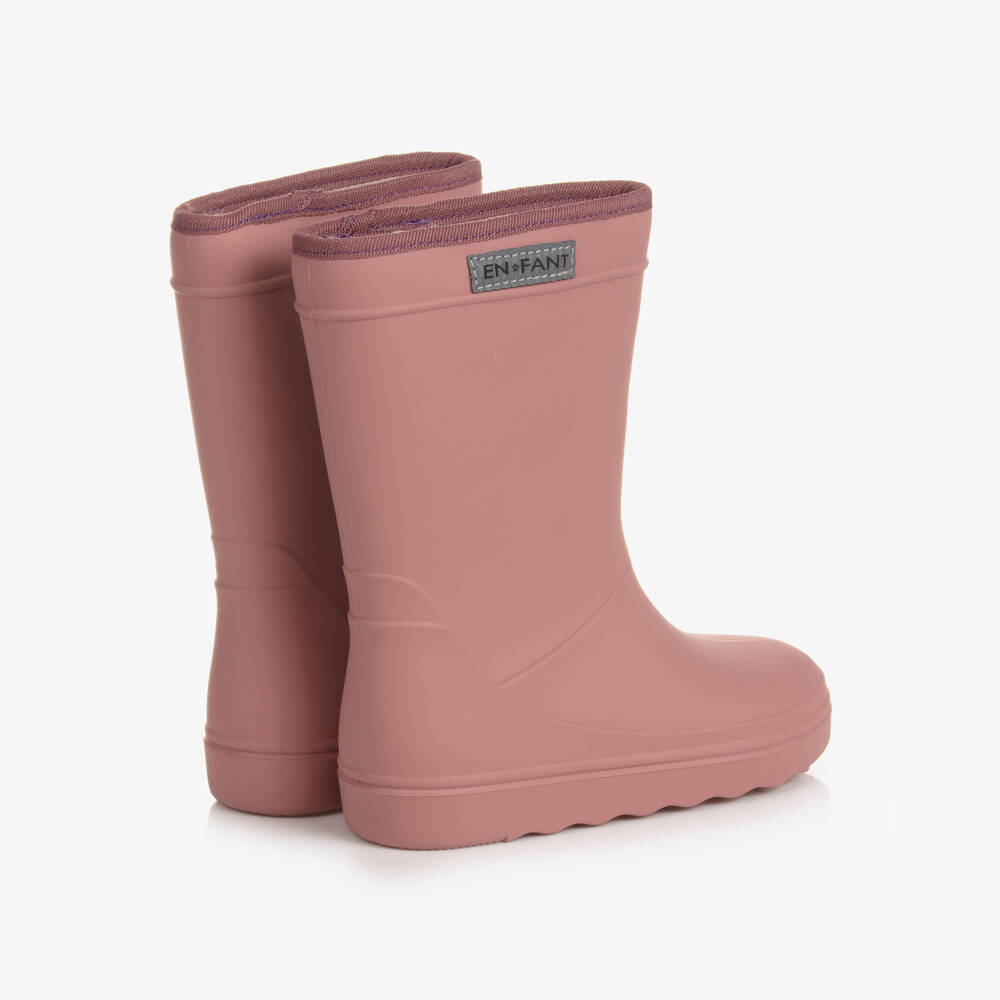 EN FANT-Girls Pink Thermal Rain Boots | Childrensalon