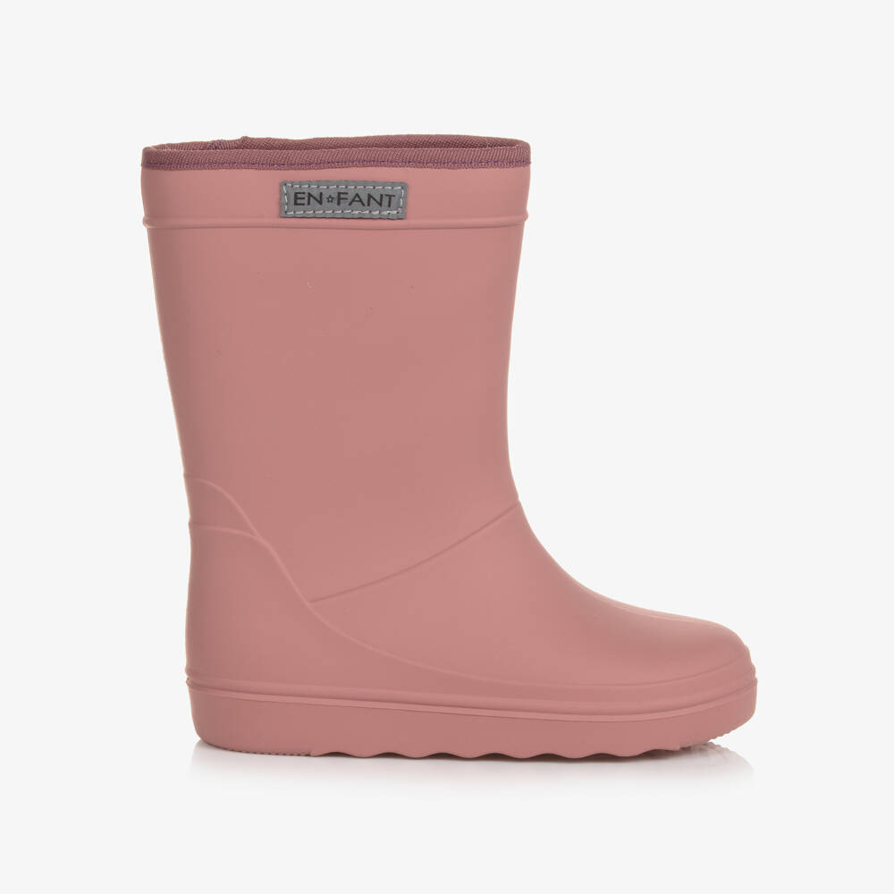 EN FANT-Girls Pink Thermal Rain Boots | Childrensalon