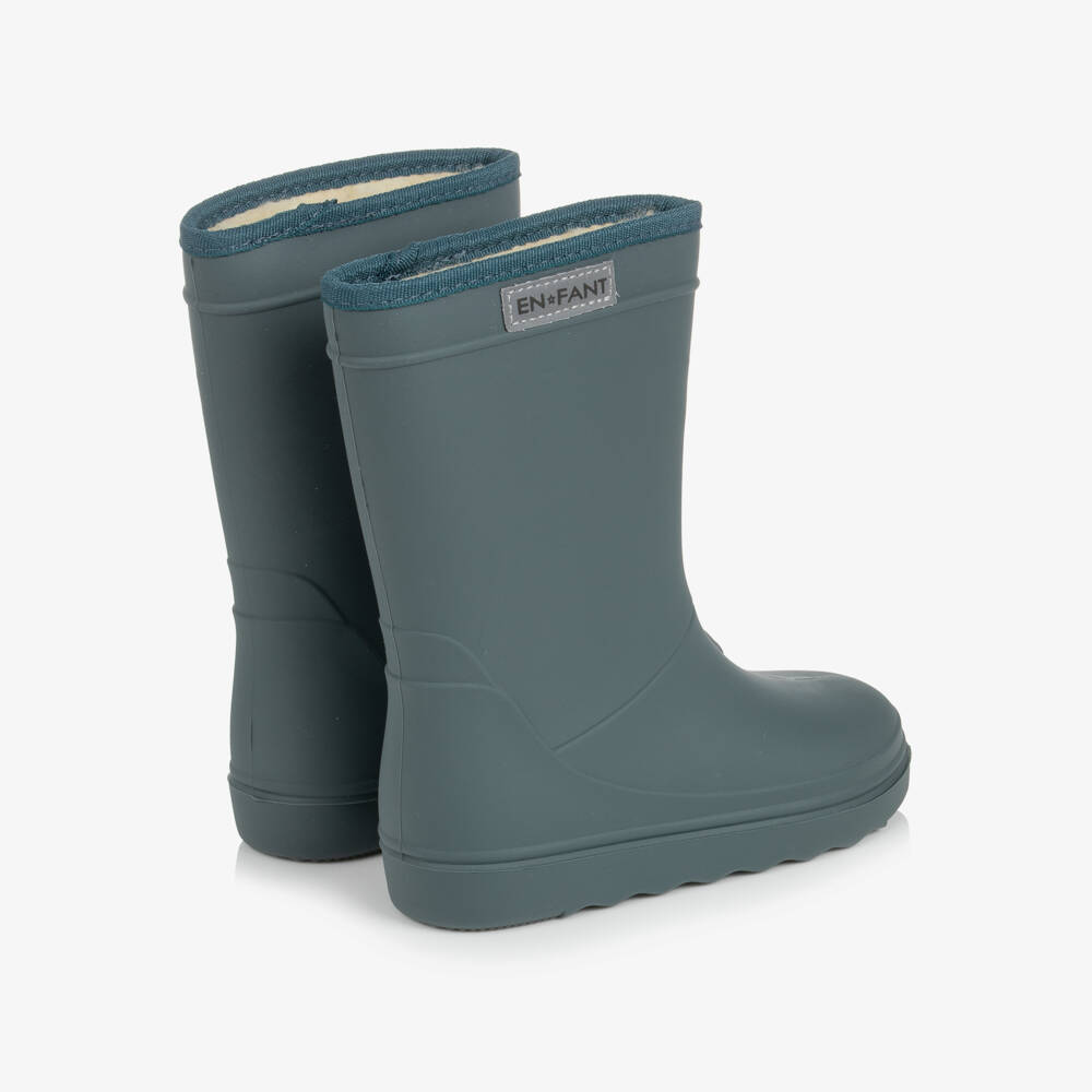 EN FANT-Midnight Blue Thermal Rain Boots | Childrensalon