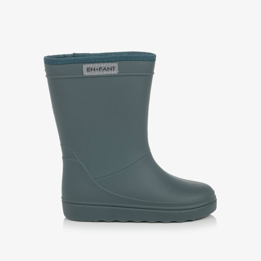 EN FANT-Midnight Blue Thermal Rain Boots | Childrensalon