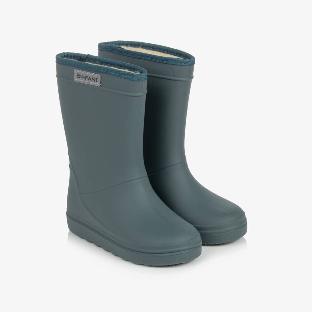 EN FANT-Midnight Blue Thermal Rain Boots | Childrensalon