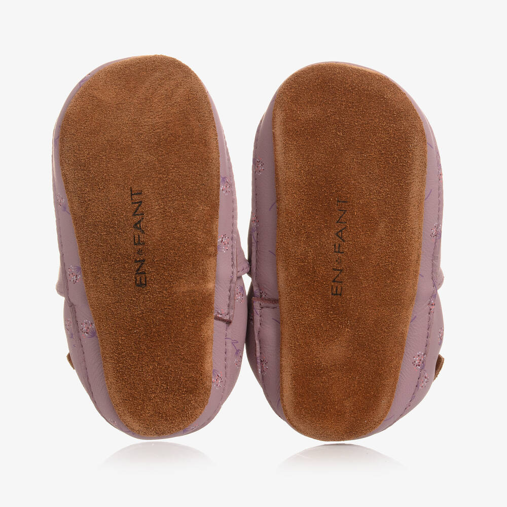 EN FANT-Pink Leather Slippers | Childrensalon