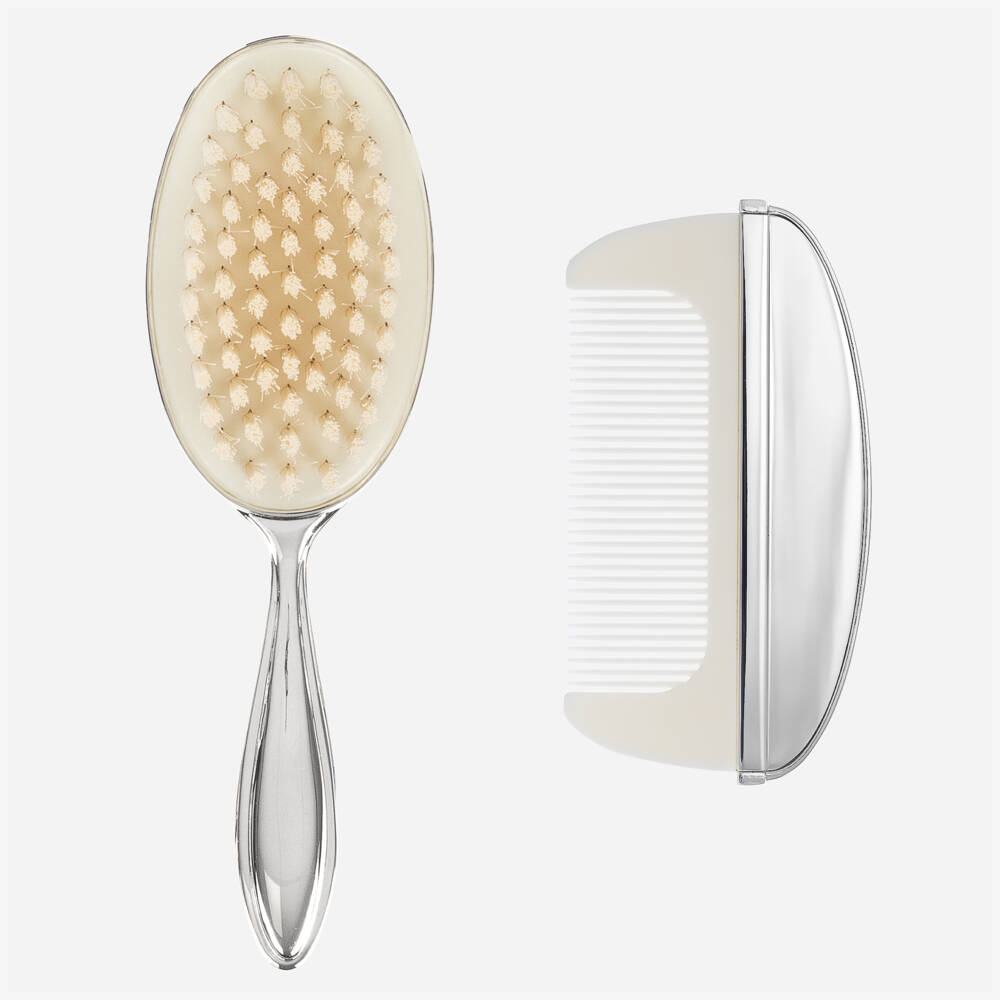 English Trousseau-Baby Silver Brush & Comb Gift Set | Childrensalon