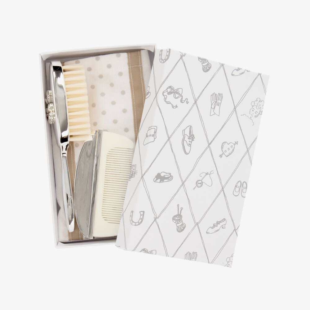 English Trousseau-Baby Silver Brush & Comb Gift Set | Childrensalon
