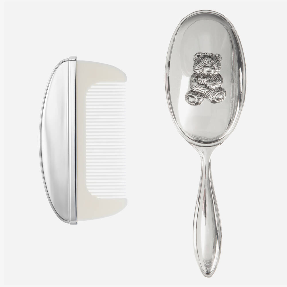 English Trousseau-Baby Silver Brush & Comb Gift Set | Childrensalon