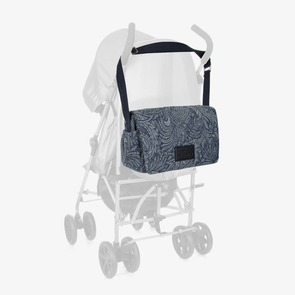 Etro-Blue Cotton Paisley Changing Bag (42cm) | Childrensalon