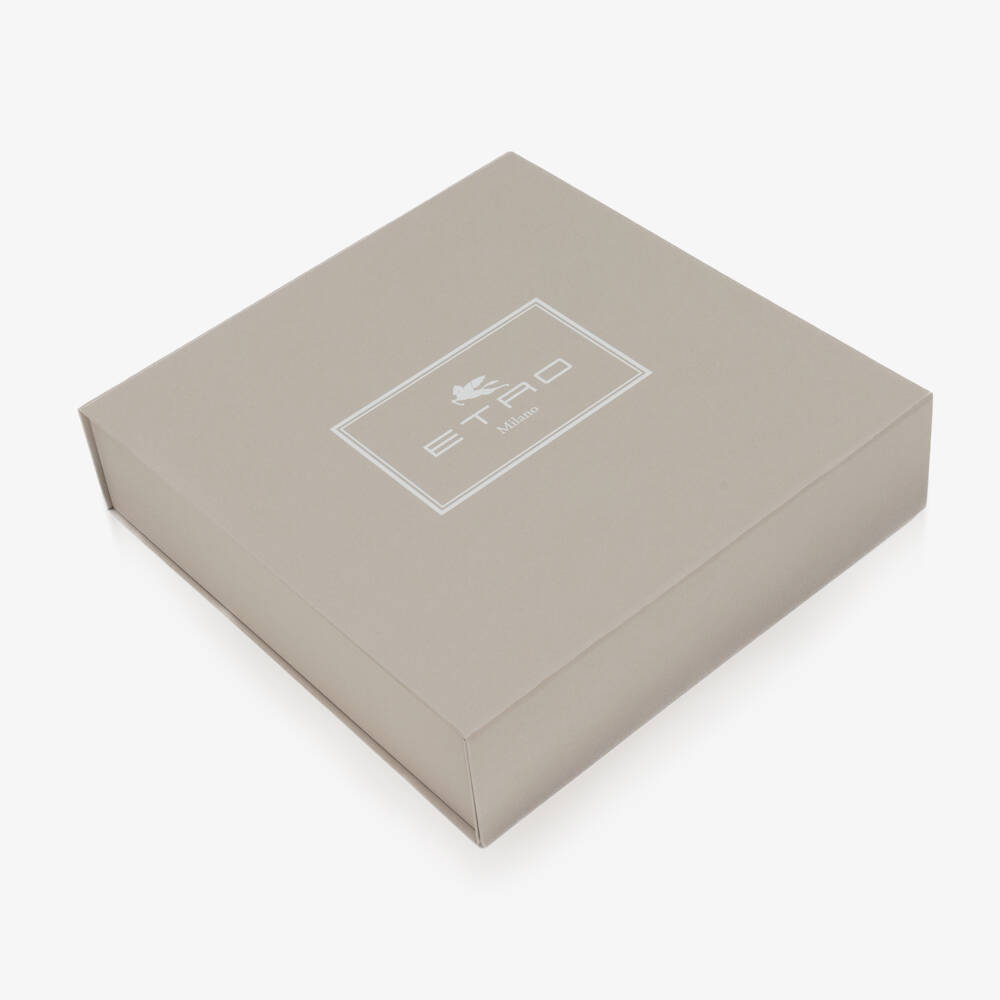 Etro-Blue Cotton Paisley Padded Blanket (80cm) | Childrensalon