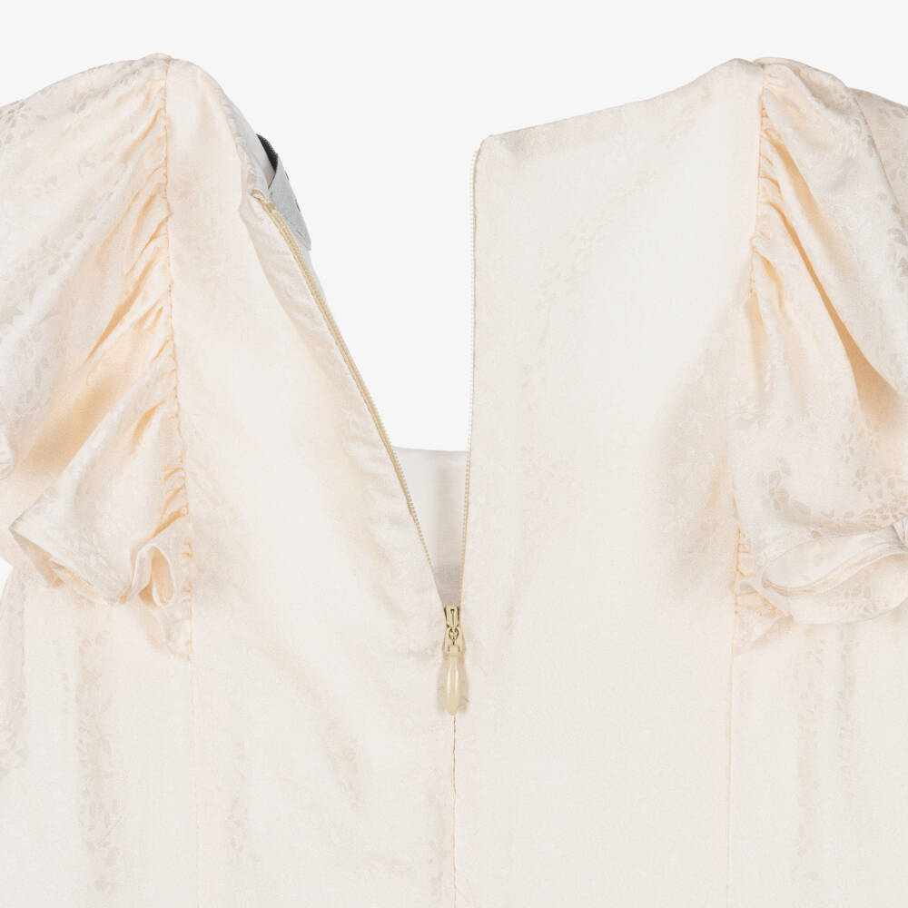 Etro-Girls Ivory & Blue Paisley Ruffle Dress | Childrensalon