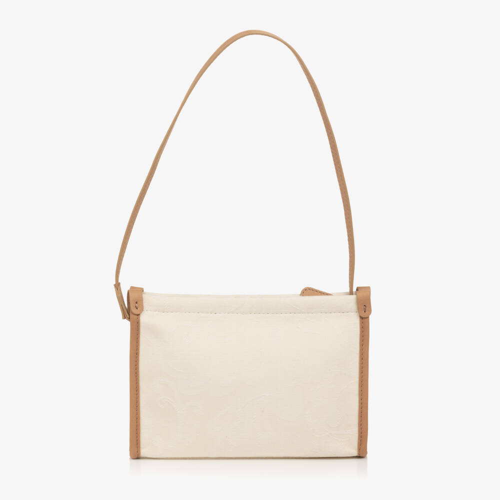 Etro-Girls Ivory Paisley Handbag with Pegaso Logo (21cm) | Childrensalon