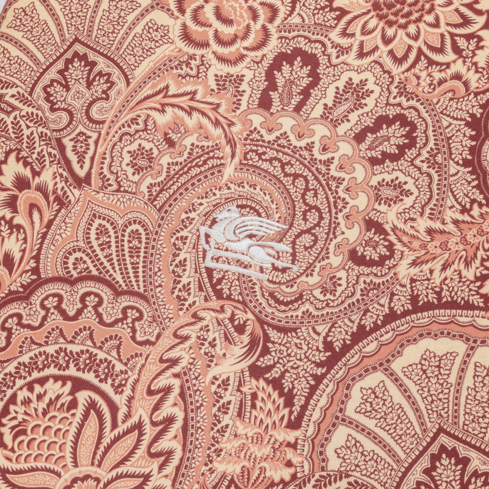 Etro-Pink Cotton Paisley Padded Blanket (80cm) | Childrensalon