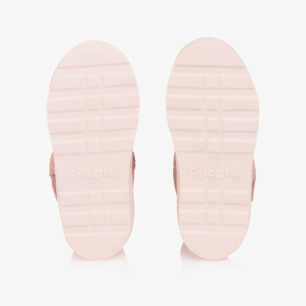 Falcotto by Naturino-Girls Pink Suede Leather Boots | Childrensalon