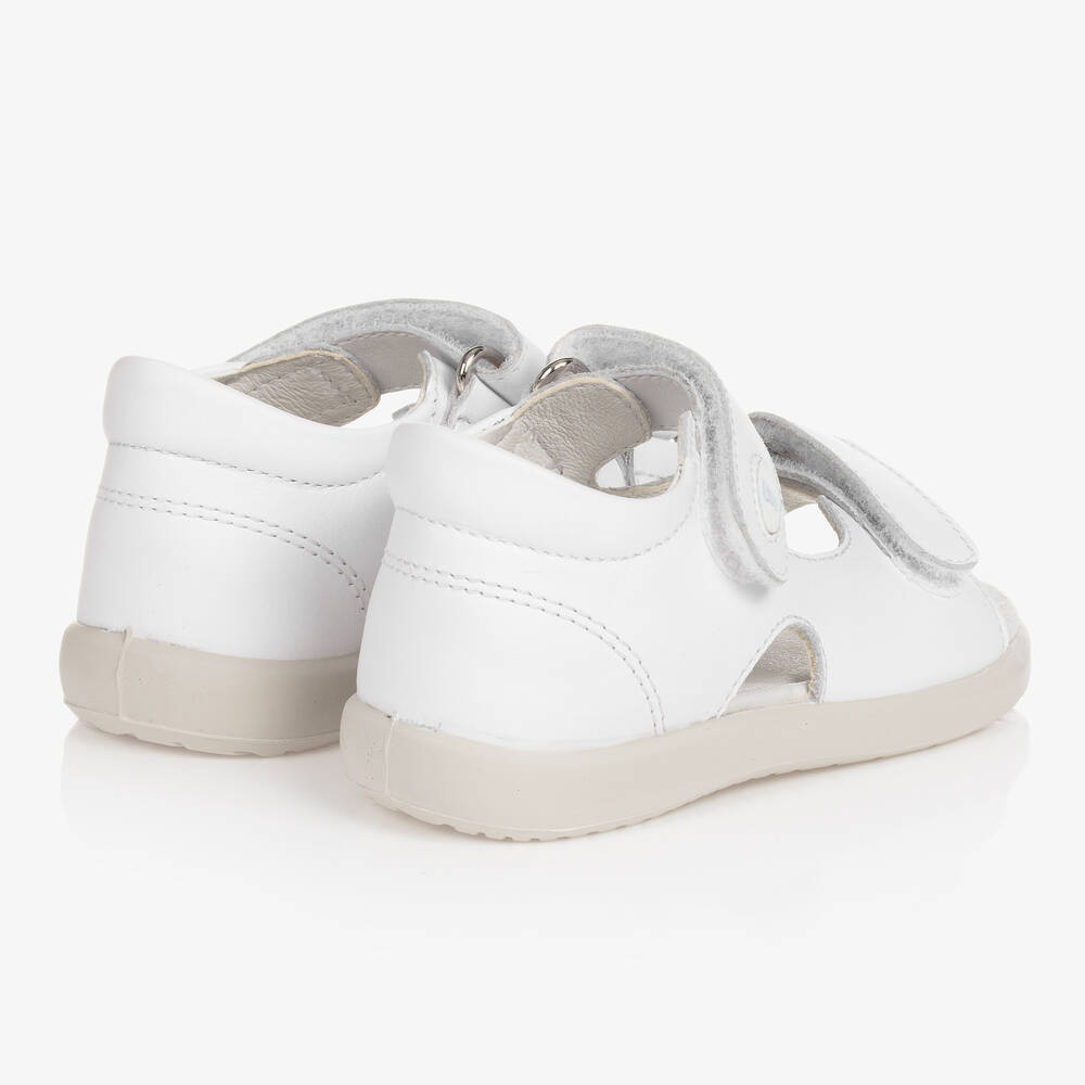 Falcotto by Naturino-Girls White Leather Sandals | Childrensalon