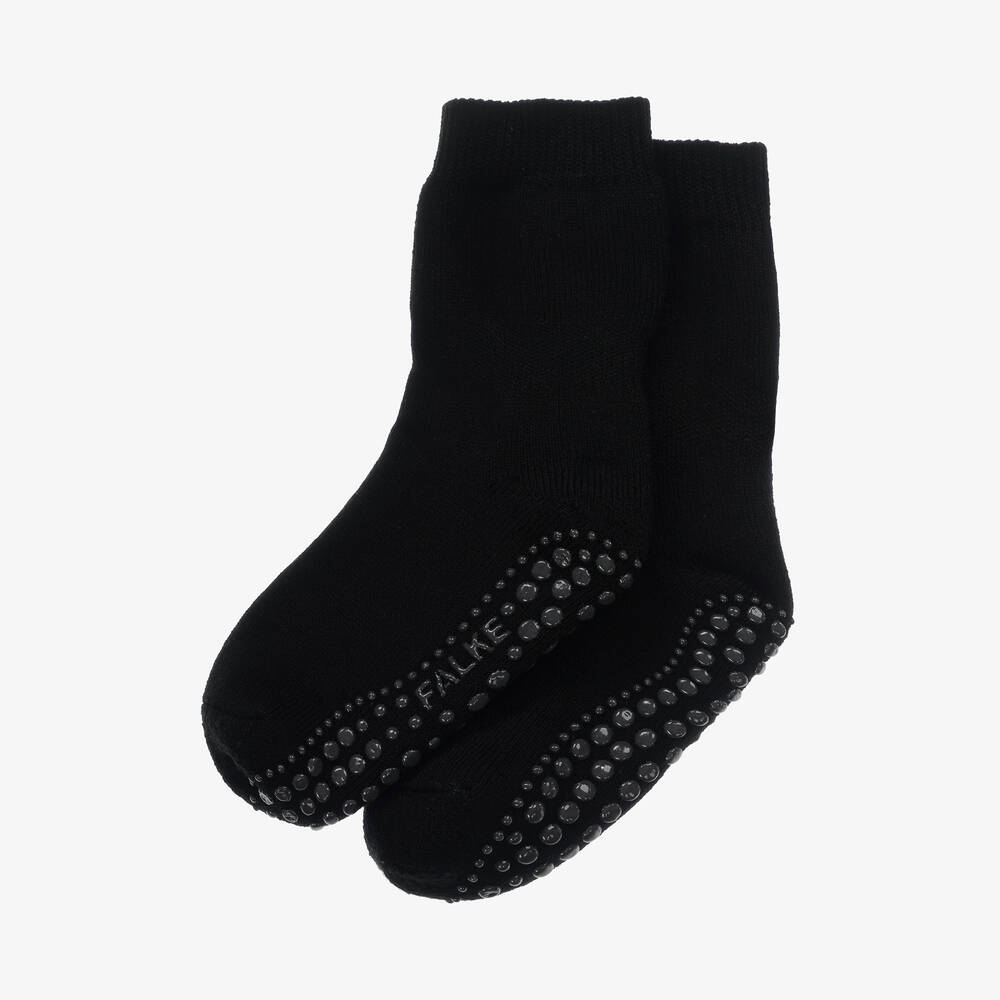 Falke-Черные носки-тапочки из хлопка и шерсти | Childrensalon
