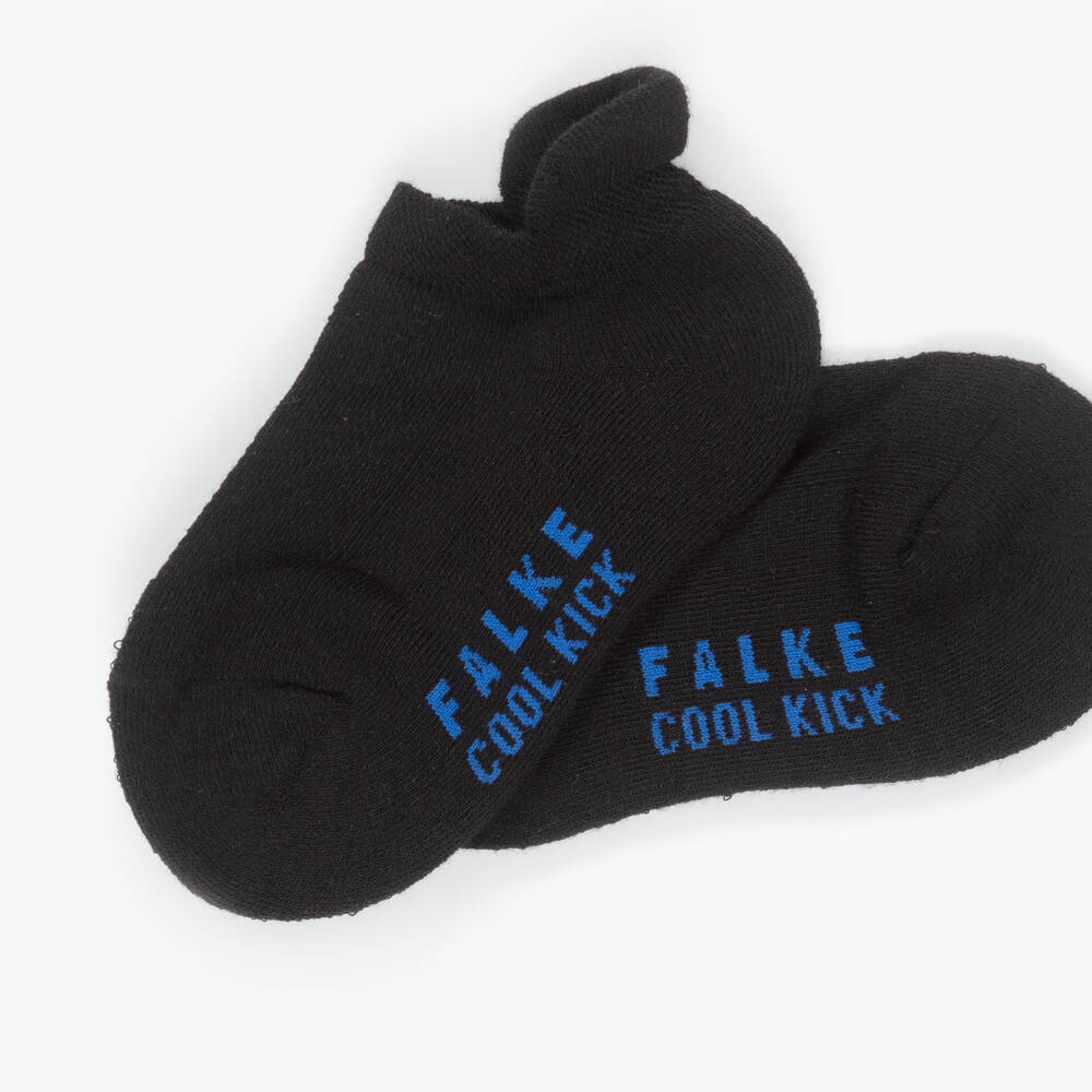 Falke-Black Trainer Socks | Childrensalon