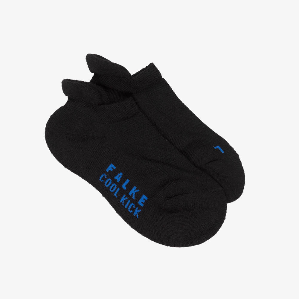 Falke-Black Trainer Socks | Childrensalon
