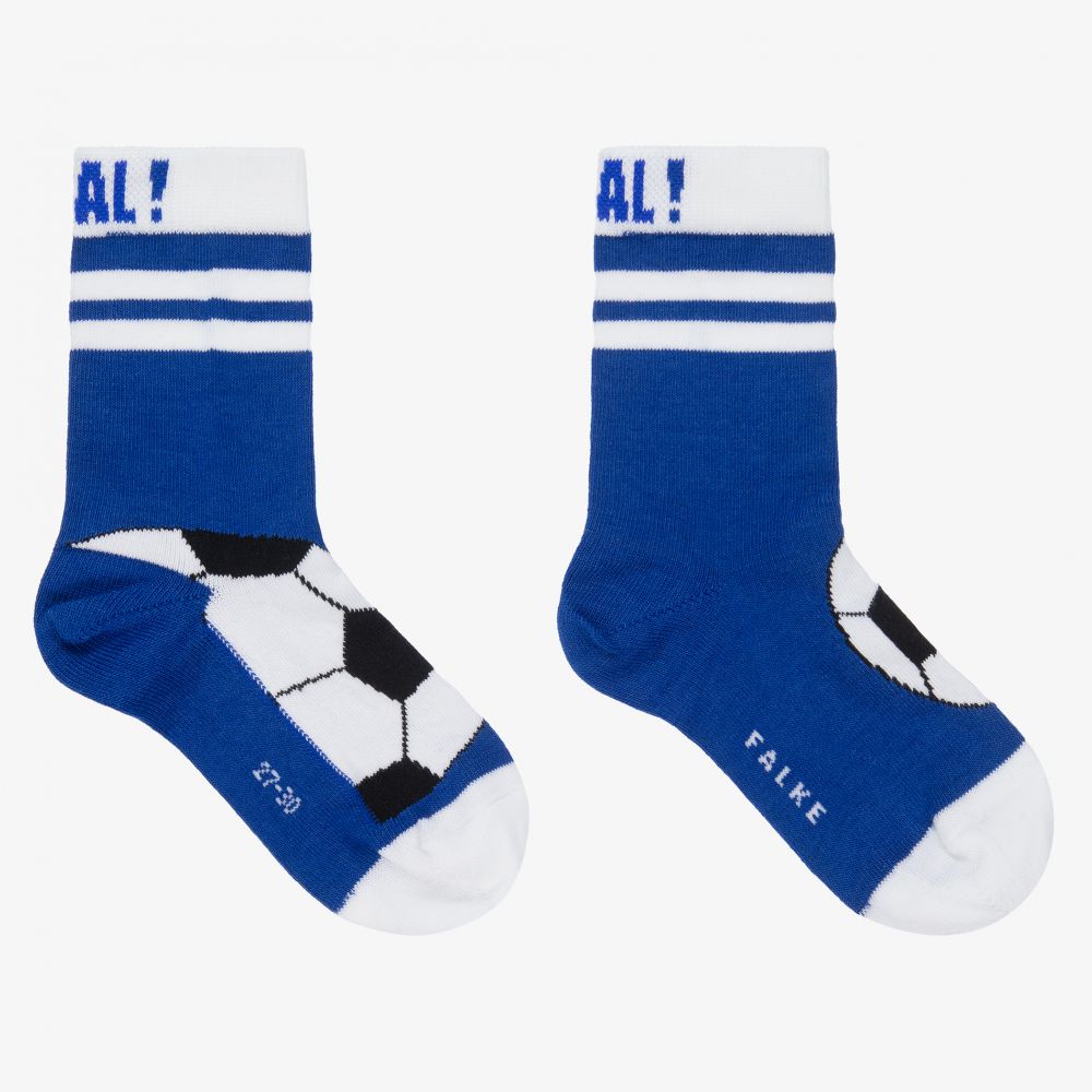 Falke-Boys Blue Football Socks | Childrensalon