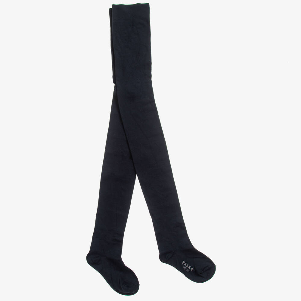 Falke-Колготки синие хлопковые для девочек | Childrensalon