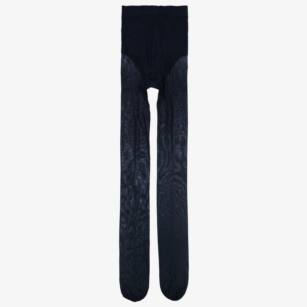 Falke-Girls Sheer Navy Blue Matt Tights | Childrensalon