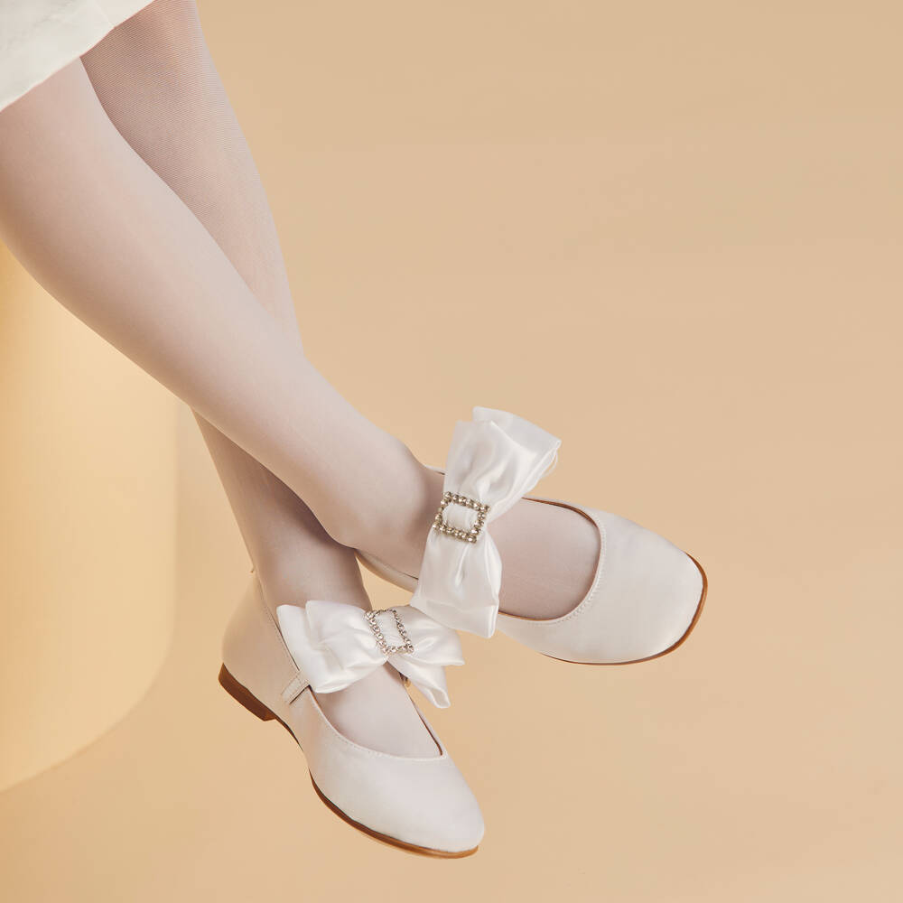 Falke-Белые прозрачные колготки для девочек | Childrensalon