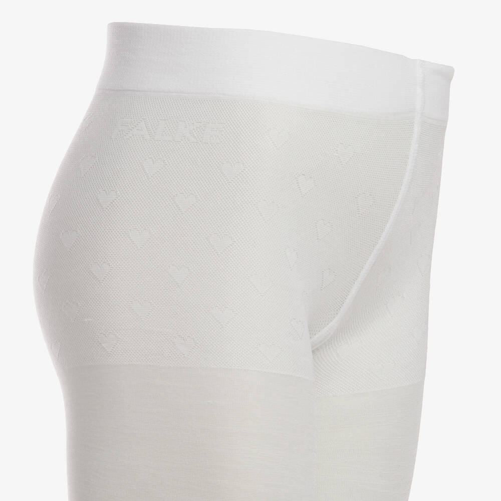 Falke-Girls Sheer White Matt Tights | Childrensalon