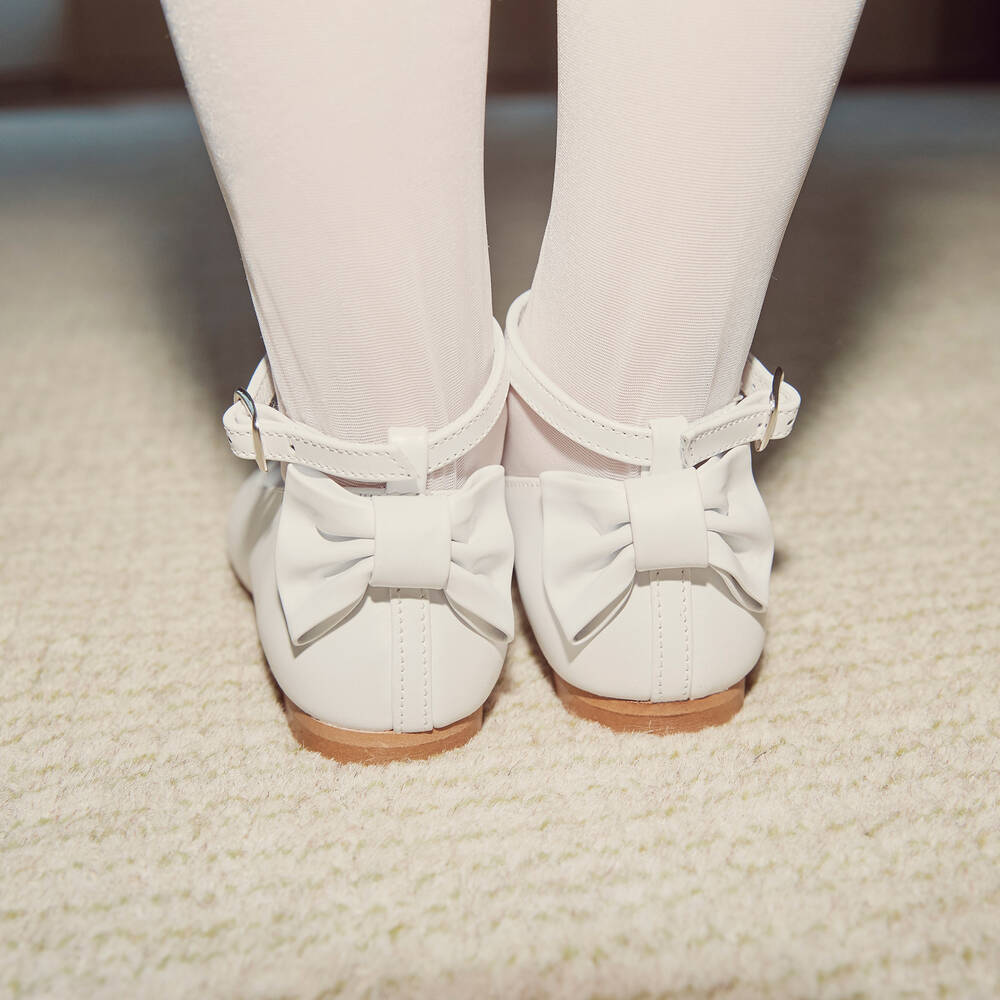 Falke-Girls Sheer White Matt Tights | Childrensalon