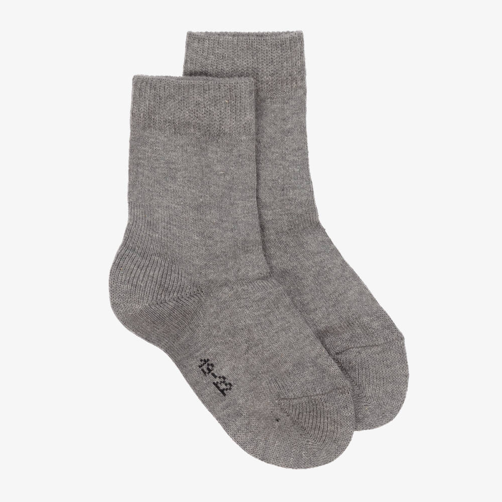 Falke-Grey Cotton Ankle Length Socks | Childrensalon