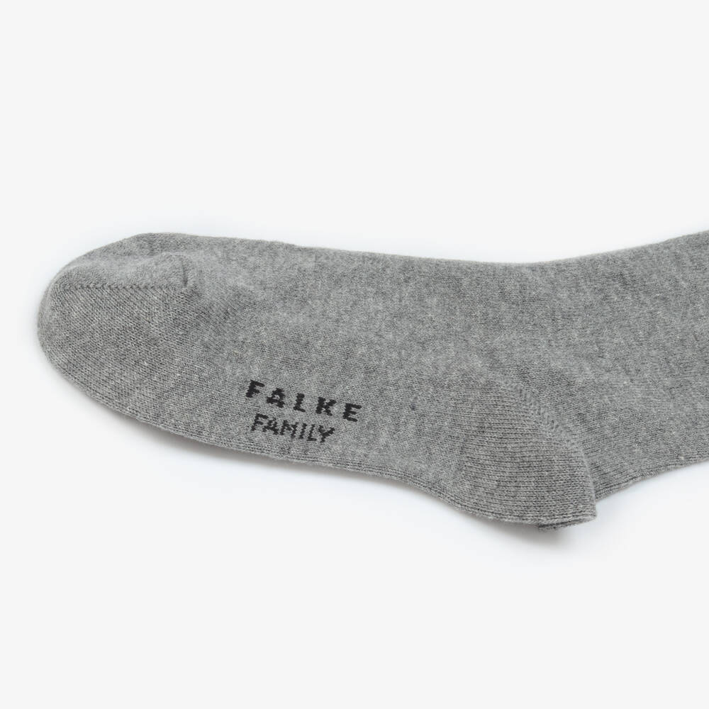 Falke-Grey Cotton Knee-High Socks | Childrensalon