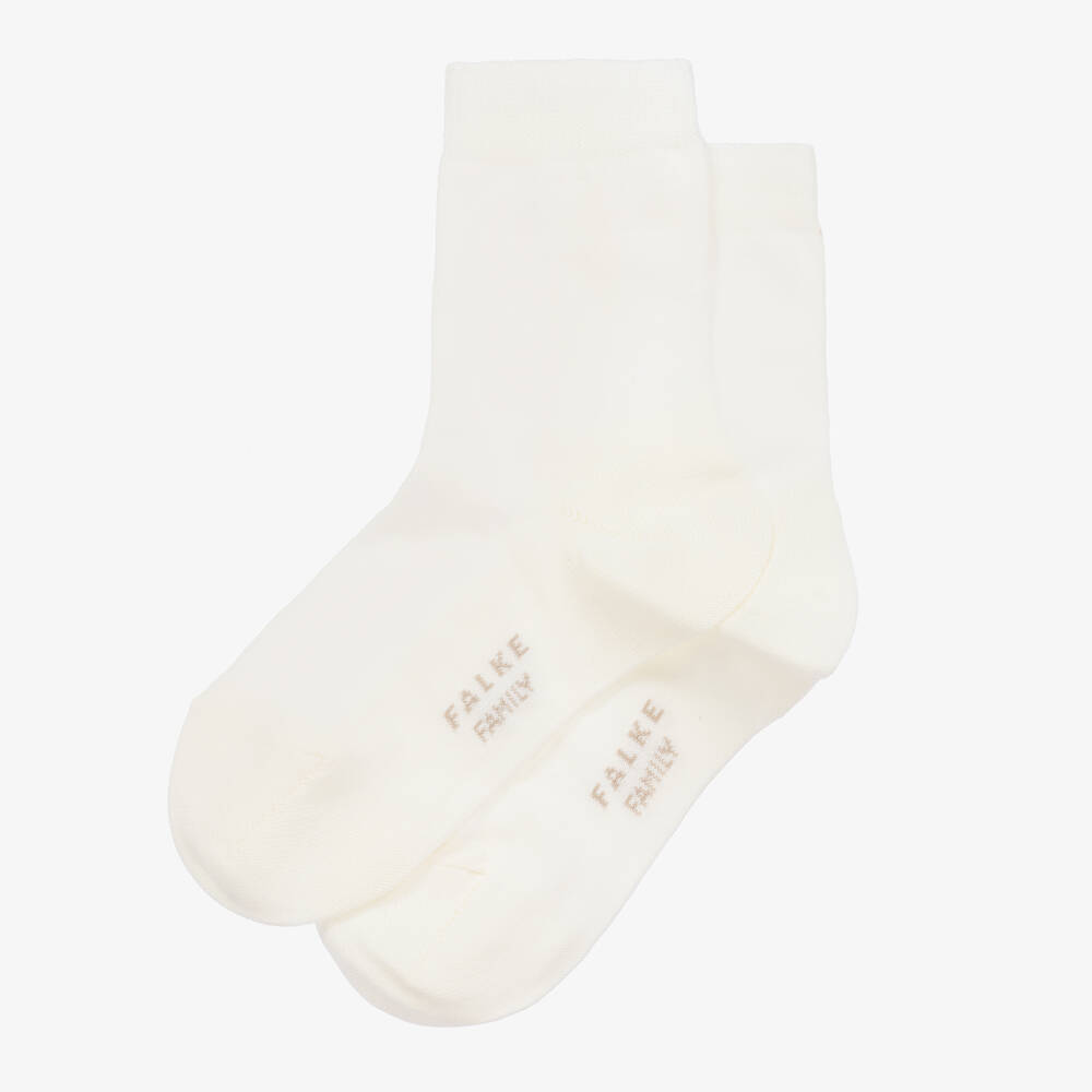 Falke-Ivory Cotton Ankle Socks | Childrensalon