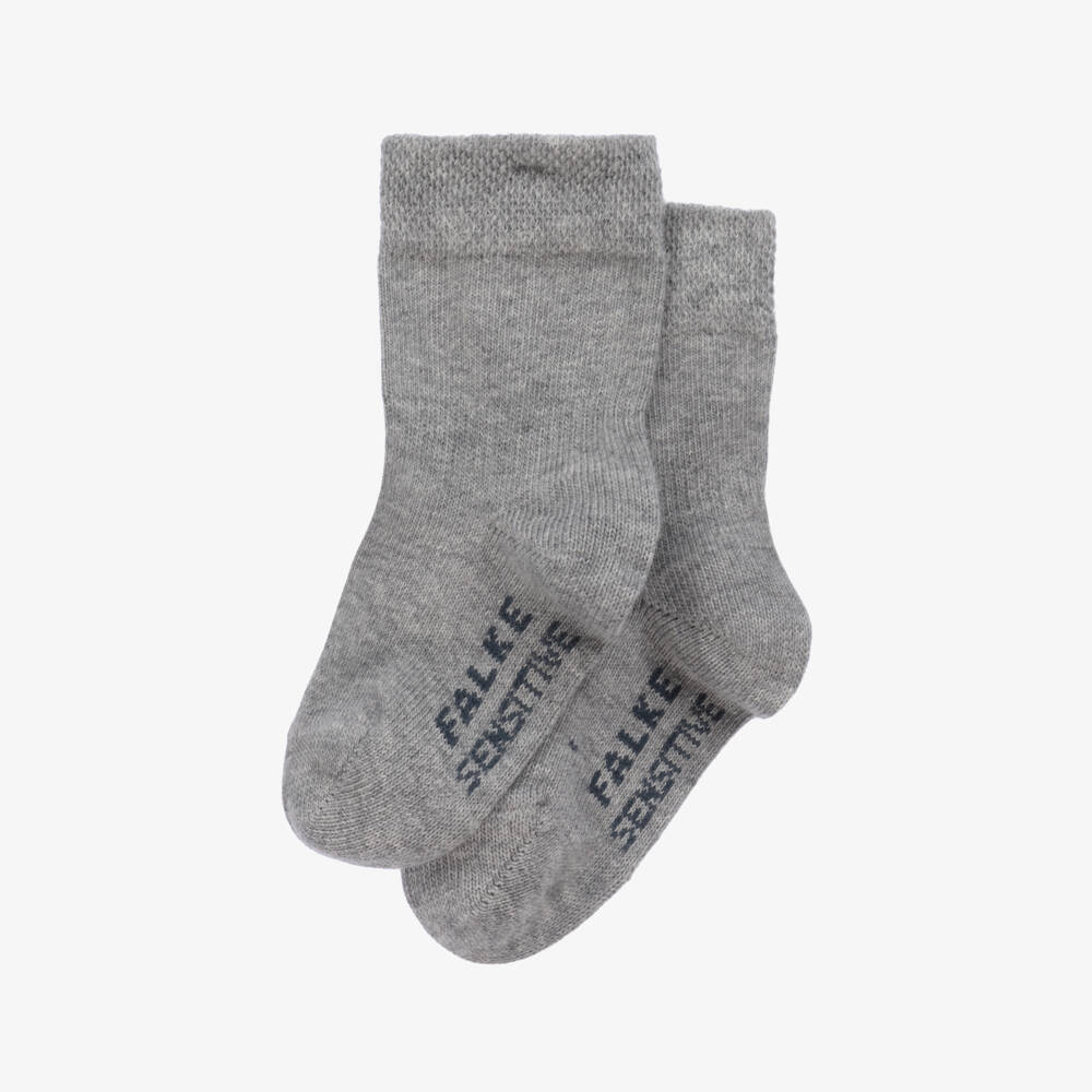 Falke-Light Grey Cotton Baby Socks | Childrensalon