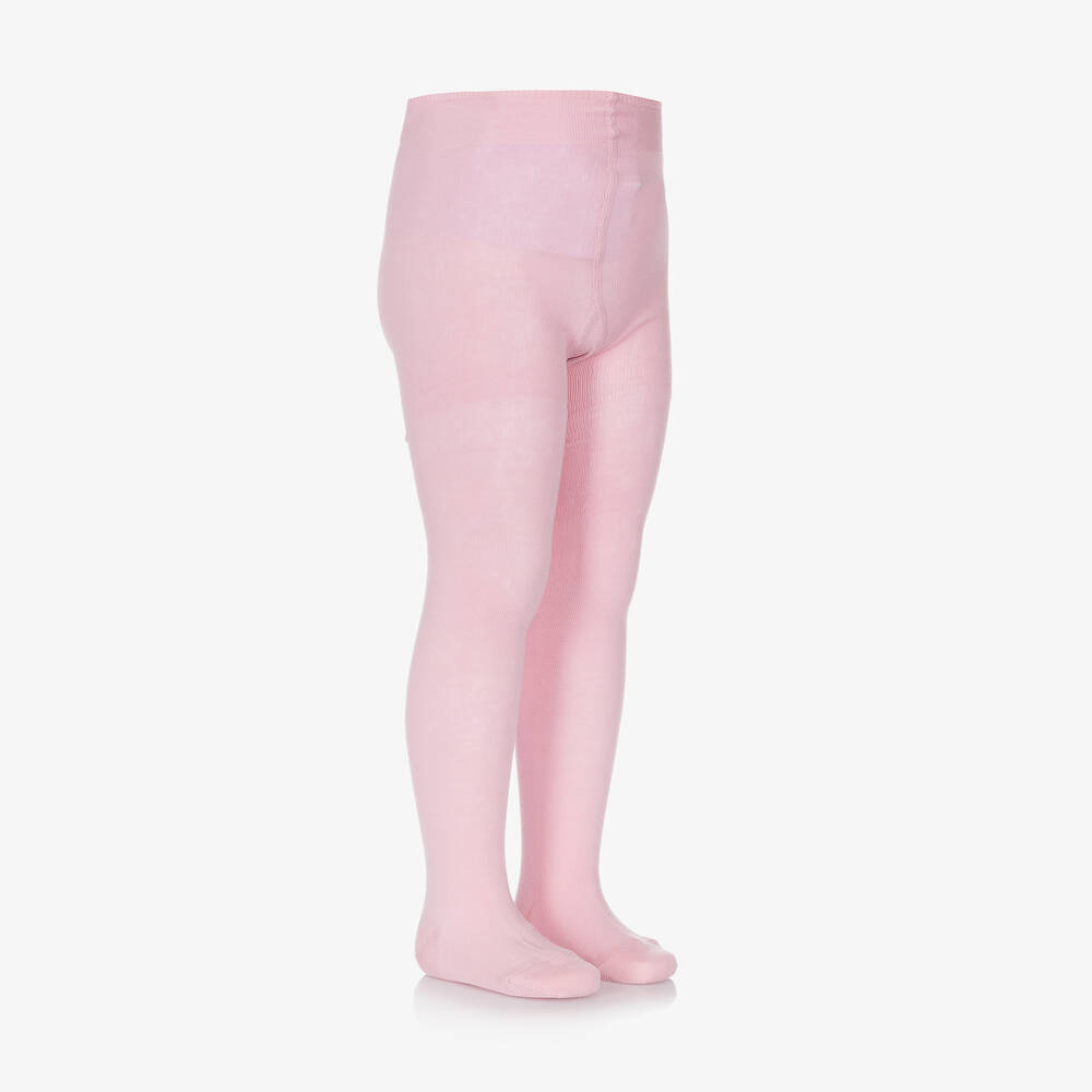 Falke-Light Pink Cotton Tights | Childrensalon
