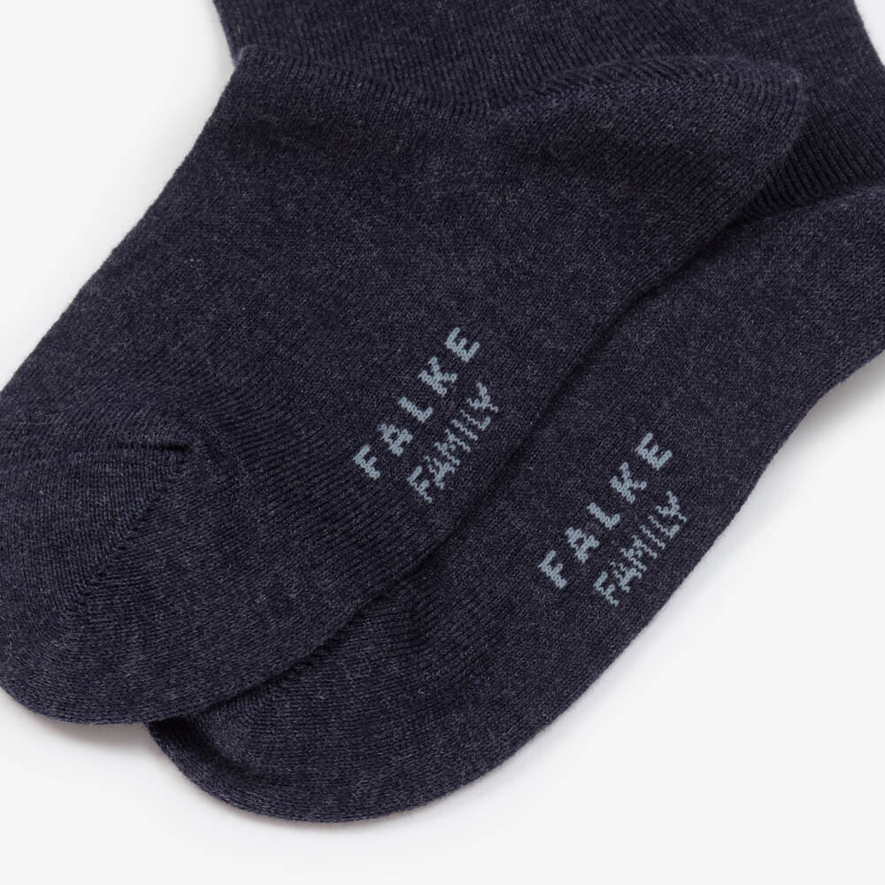 Falke-Navy Blue Cotton Ankle Length Socks | Childrensalon