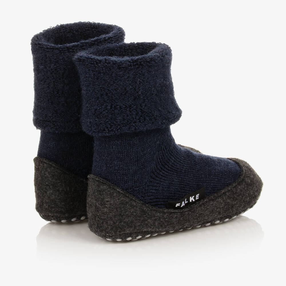 Falke-Синие шерстяные носки-тапочки | Childrensalon