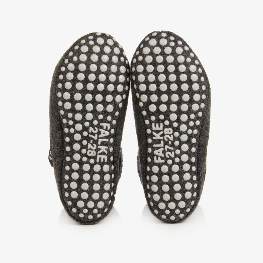 Falke-Navy Blue Wool Slipper Socks | Childrensalon