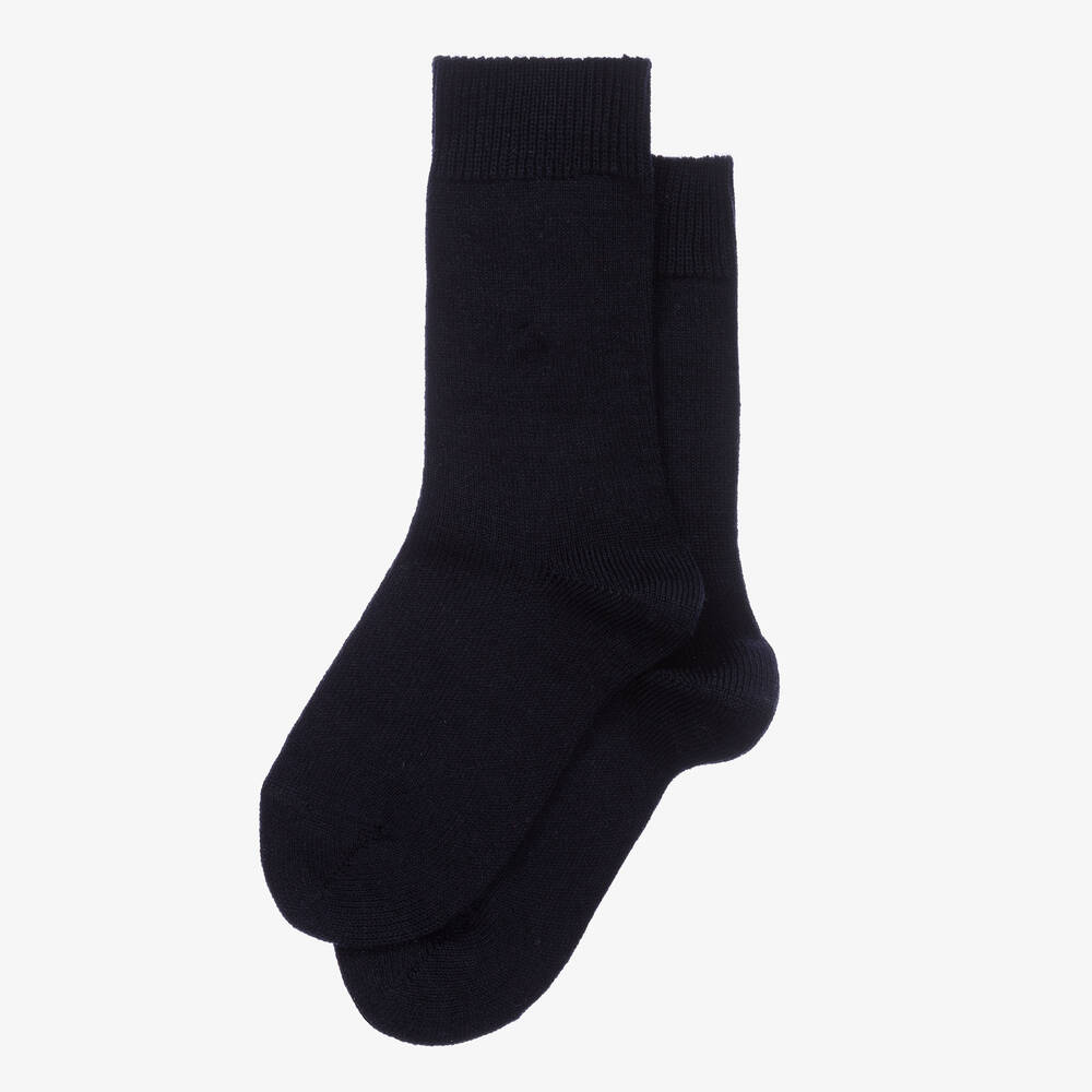 Falke-Navy Blue Wool Socks | Childrensalon