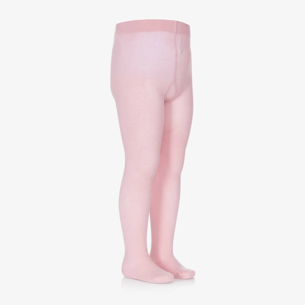 Falke-Pink Cotton Knit Tights | Childrensalon