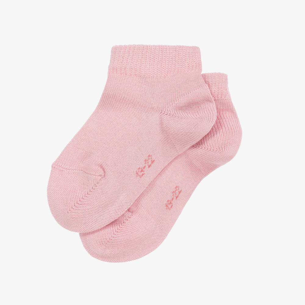 Falke-Pink Cotton Low Ankle Socks | Childrensalon