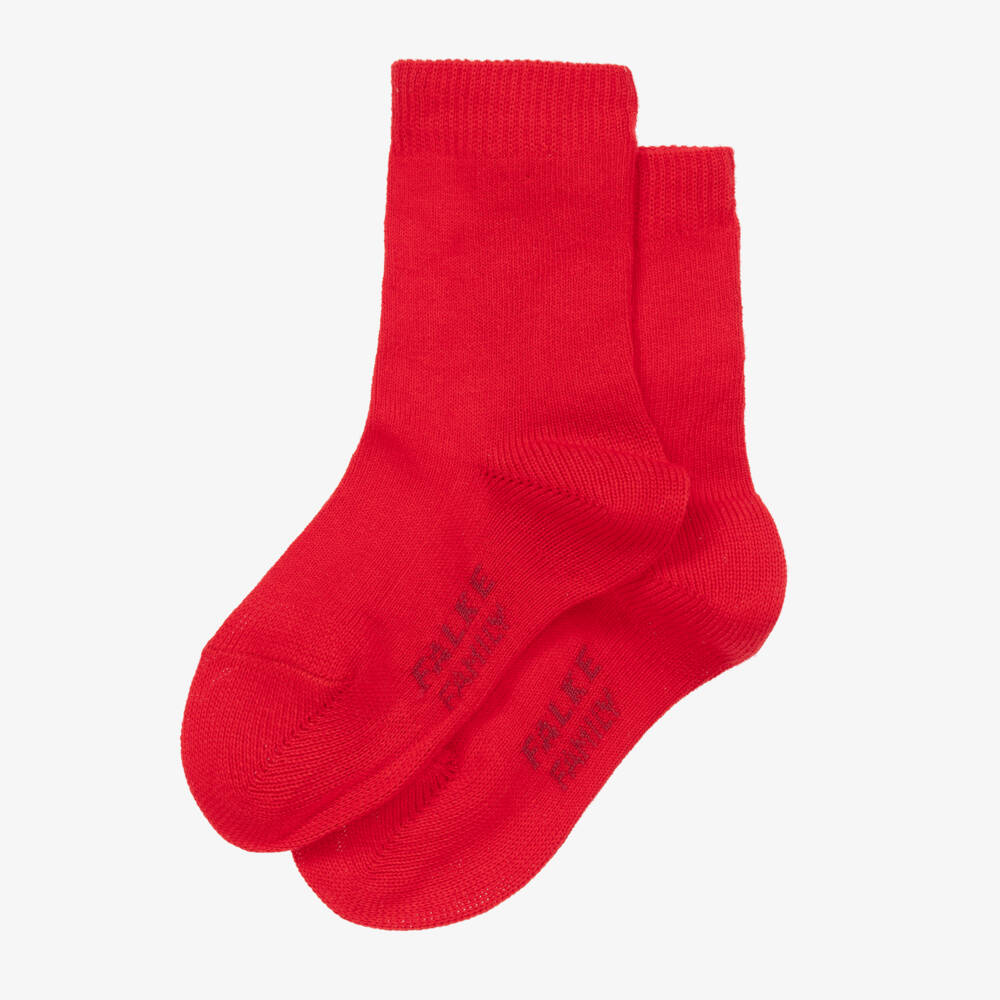 Falke-Red Cotton Ankle Length Socks | Childrensalon