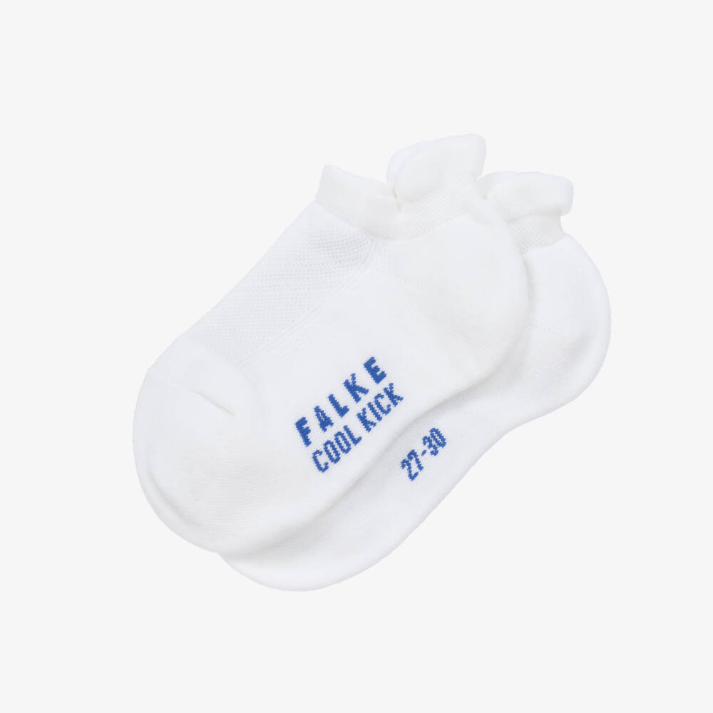 Falke-White Cool Kick Trainer Socks | Childrensalon