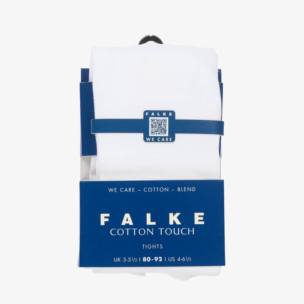 Falke-Белые трикотажные колготки | Childrensalon