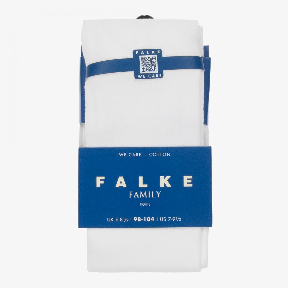 Falke-White Cotton Tights | Childrensalon