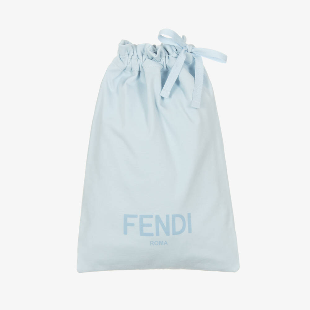 Fendi-طقم بيبي غرو قطن لون أزرق فاتح للأولاد الرضع | Childrensalon
