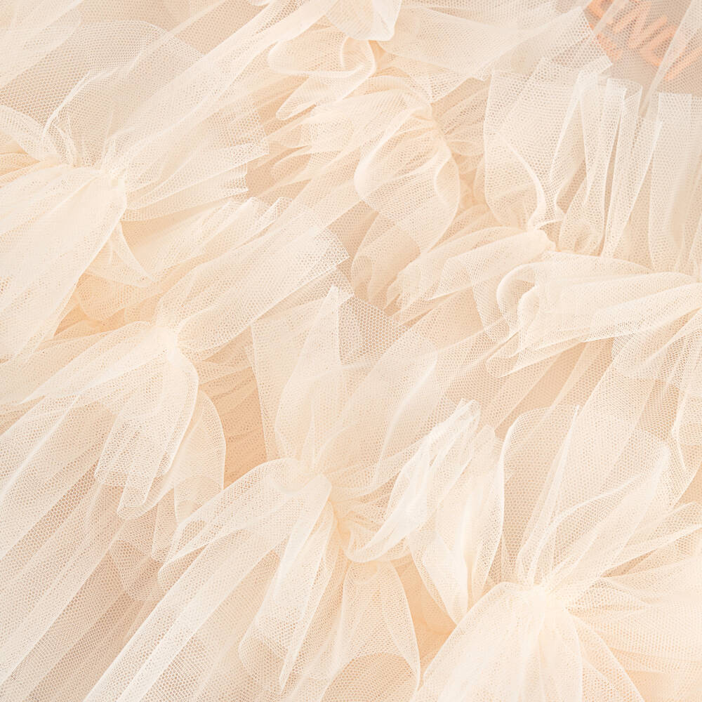 Fendi-Baby Girls Pastel Peach Pink Tulle Dress | Childrensalon