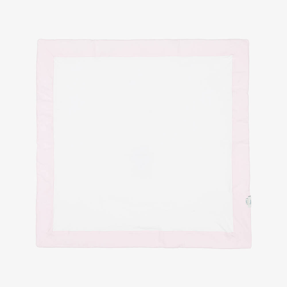 Fendi-Baby Girls Pink Padded Blanket with Logo Teddy (77cm) | Childrensalon