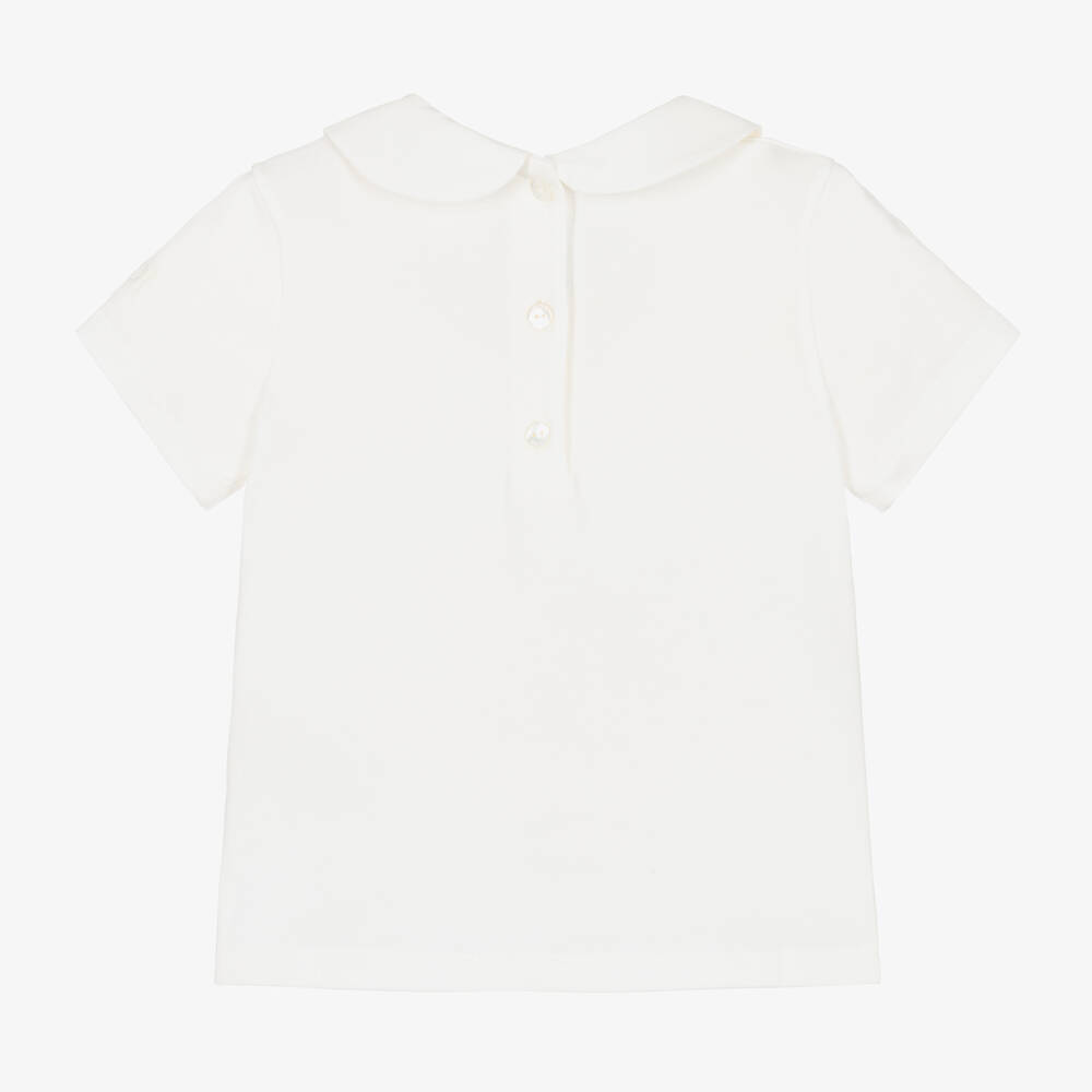 Fendi-Baby Girls White Cotton Baguette Bag T-Shirt | Childrensalon