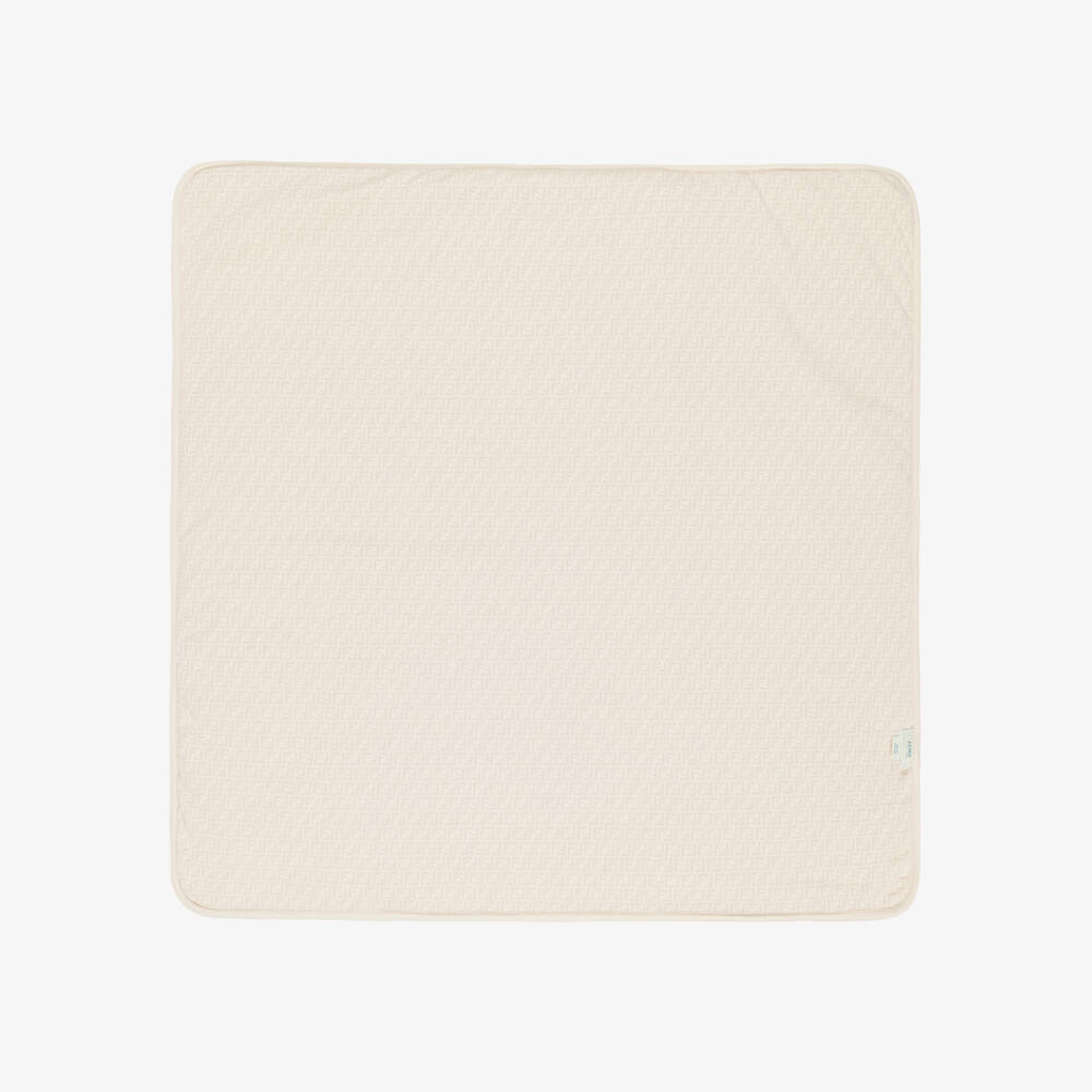 Fendi-بطانية مبطنة قطن لون بيج للرضع (80 سم) | Childrensalon