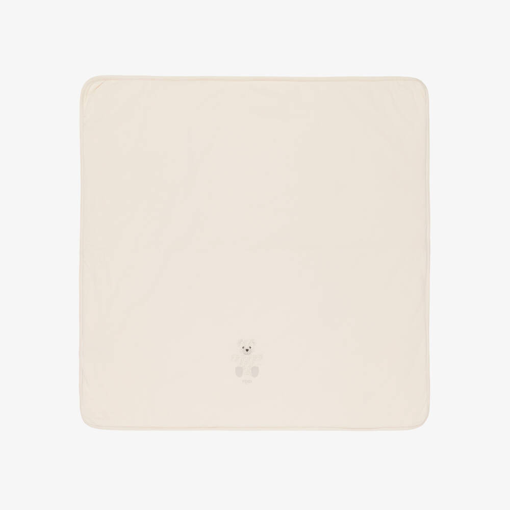 Fendi-بطانية مبطنة قطن لون بيج للرضع (80 سم) | Childrensalon