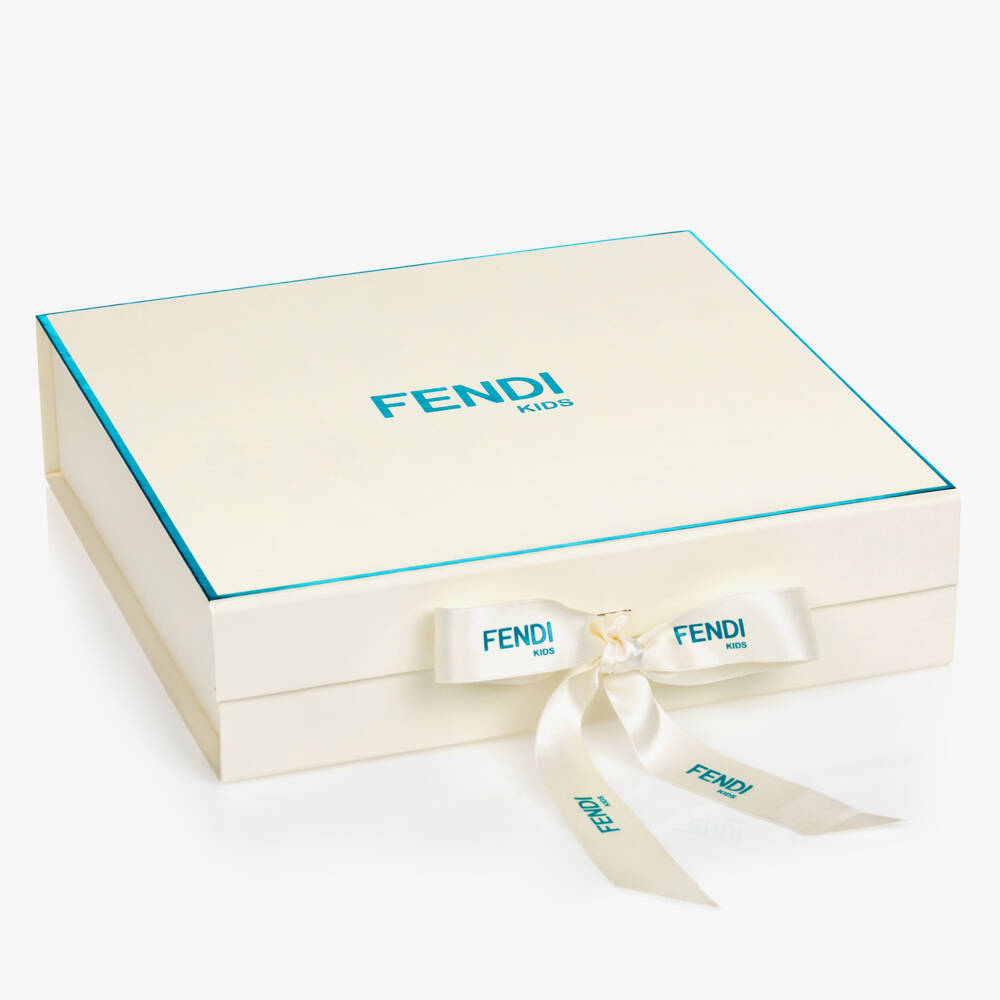 Fendi-طقم أفرول قطن جيرسي لون بيج | Childrensalon