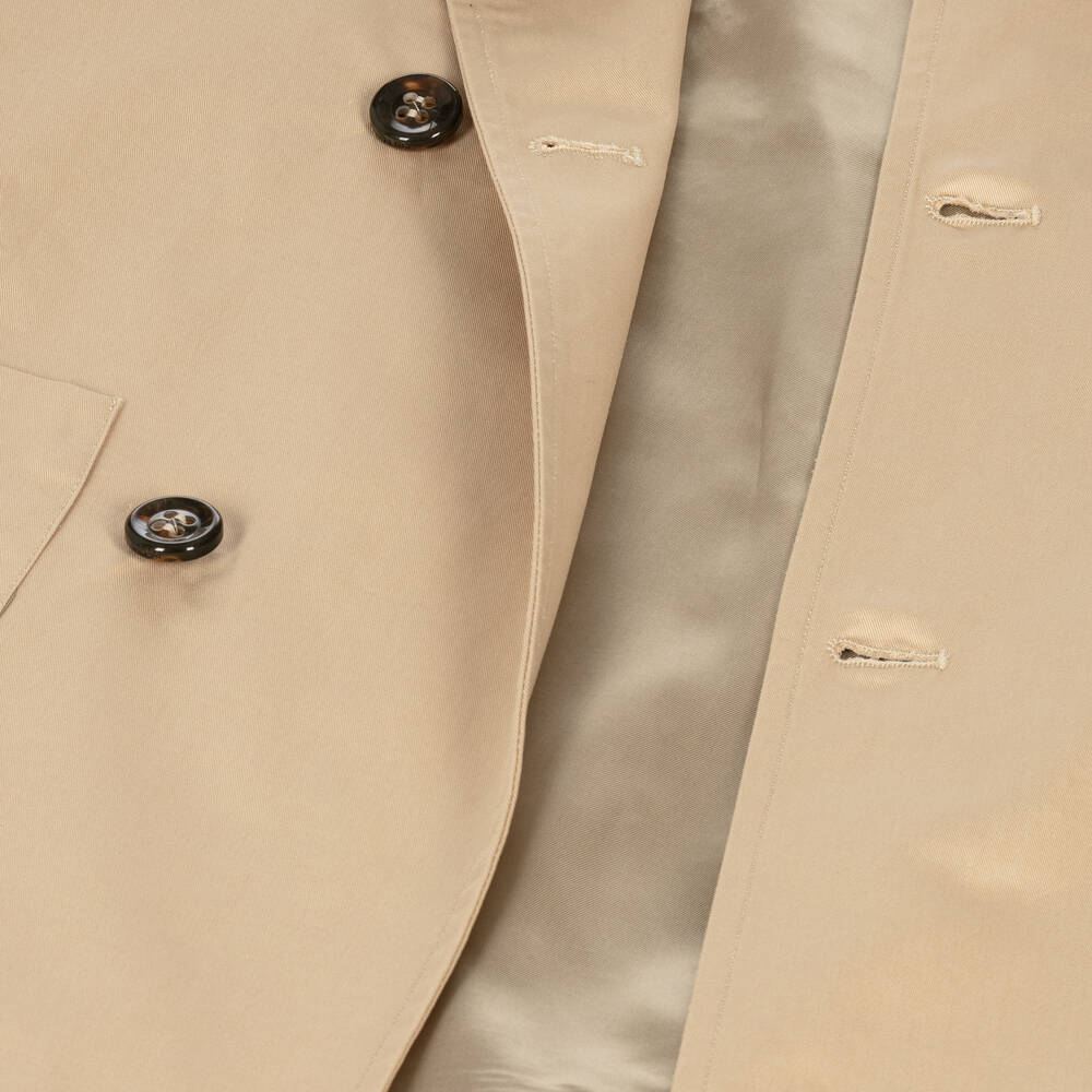 Fendi-Beige Cotton Trench Jacket | Childrensalon