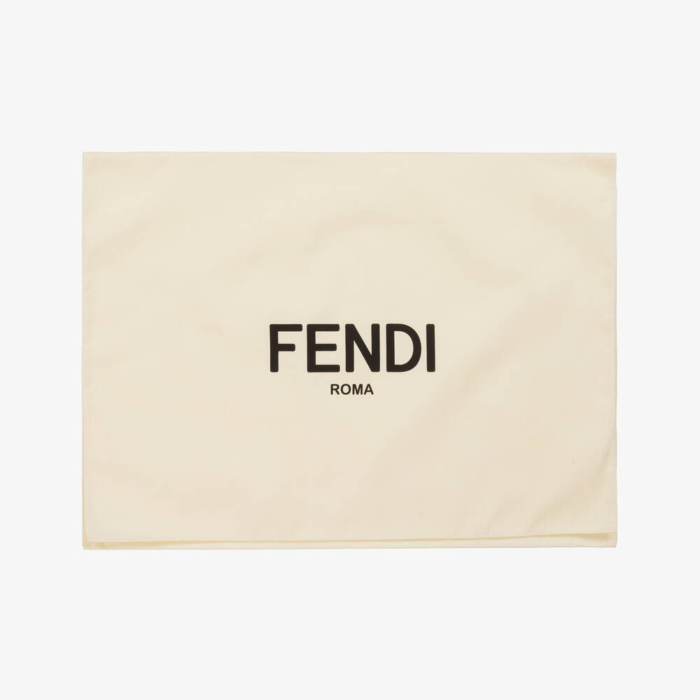 Fendi-قبعة باكيت قطن تويل لون بيج | Childrensalon